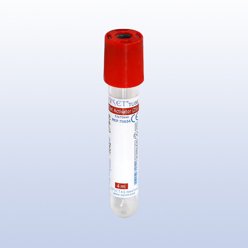 70756 Вакуумна Пробірка AYSET, 2мл, без добавки, Z, Червоний, 13x75